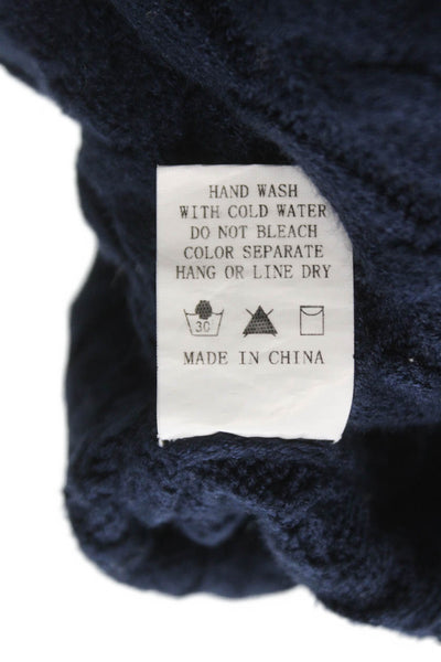 Sunday Stevens Women Pullover Sweater Crew Neck Blue Long Sleeve Size S