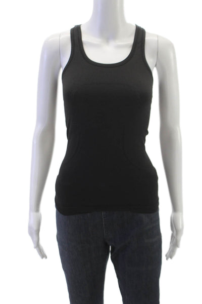 Lululemon Womens Basic Scoop Neck Sleeveless Tank Black Polyester Blend Size 2