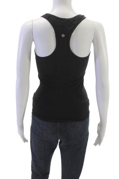 Lululemon Womens Basic Scoop Neck Sleeveless Tank Black Polyester Blend Size 2