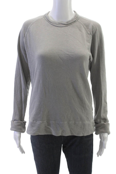 Standard James Perse Women Gray Supima Cotton Pullover Sweatshirt Size 0