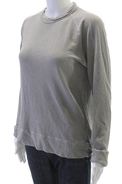 Standard James Perse Women Gray Supima Cotton Pullover Sweatshirt Size 0