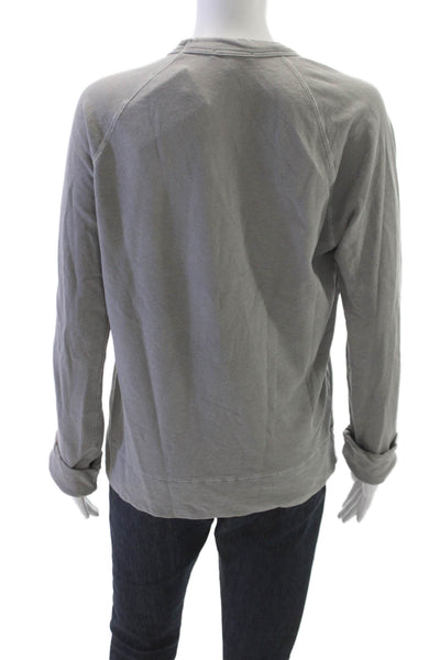Standard James Perse Women Gray Supima Cotton Pullover Sweatshirt Size 0