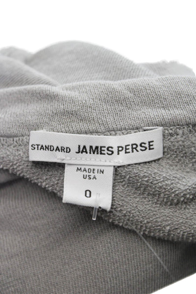 Standard James Perse Women Gray Supima Cotton Pullover Sweatshirt Size 0