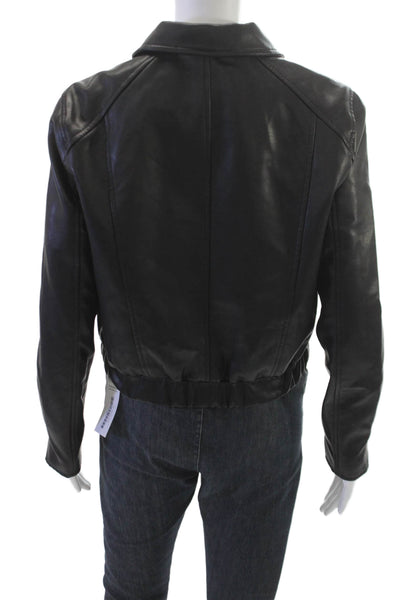 BLANKNYC Women Motorcycle Jacket Black Zip Long Sleeve Size S