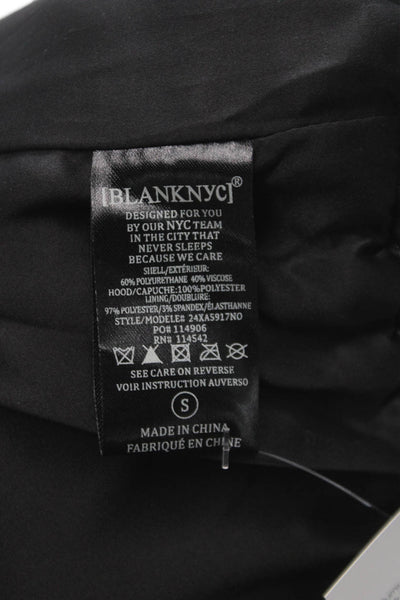BLANKNYC Women Motorcycle Jacket Black Zip Long Sleeve Size S