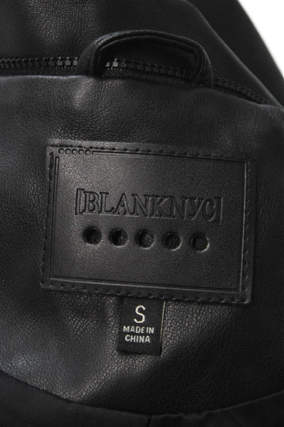 BLANKNYC Women Motorcycle Jacket Black Zip Long Sleeve Size S