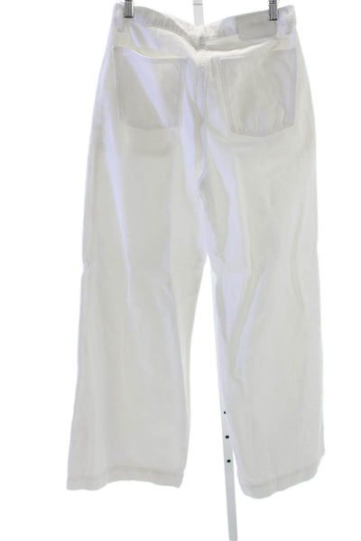 DL1961 Womens White Cotton Button Pants 31 Inseam Size 25