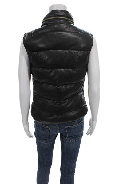 Michael Michael Kors Women Puffer Vest Black Snap Sleeveless Size XS