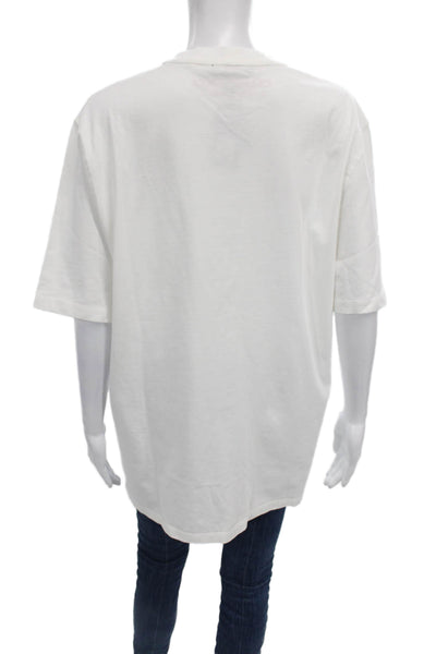 Maje Womens Basic Cotton Crew Neck Short Sleeve T-Shirt White Size 2