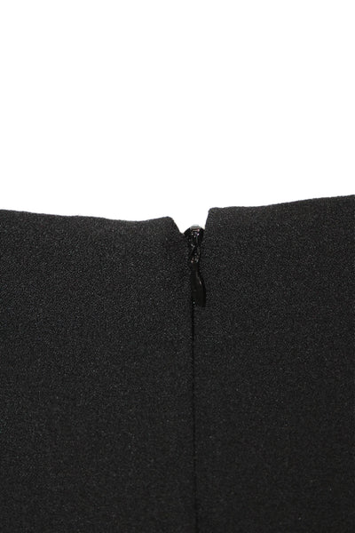Chelsea 28 Women Sheath Dress Black Off Shoulder 3/4 Sleeve Knee Length Size 14