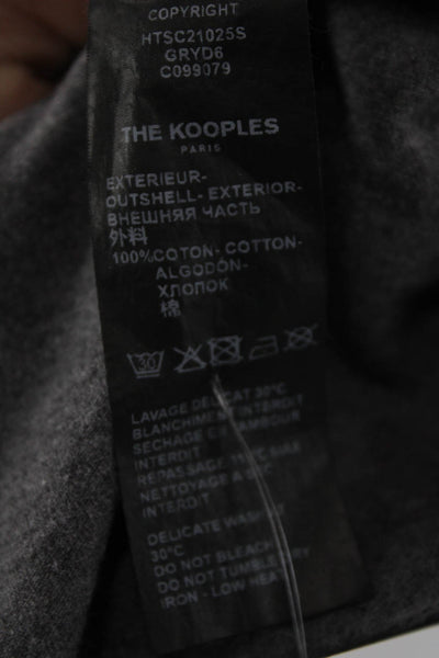 The Kooples Mens Camouflage Crew Neck Short Sleeve Cotton T-Shirt Gray Size M