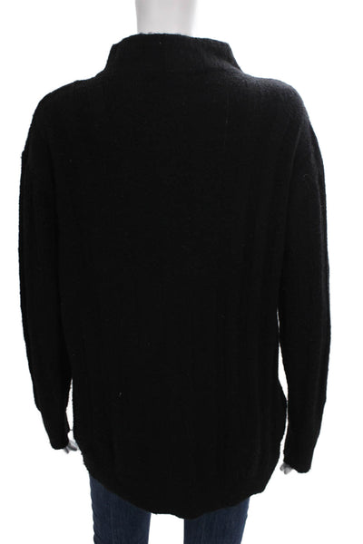 MNG Womens Pullover Sweater Turtleneck Black Long Sleeve Polyester Size S