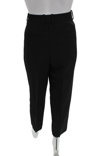 Lafayette 148 New York Womens Black Wool Dress Pants Zip Inseam 28 Size 8