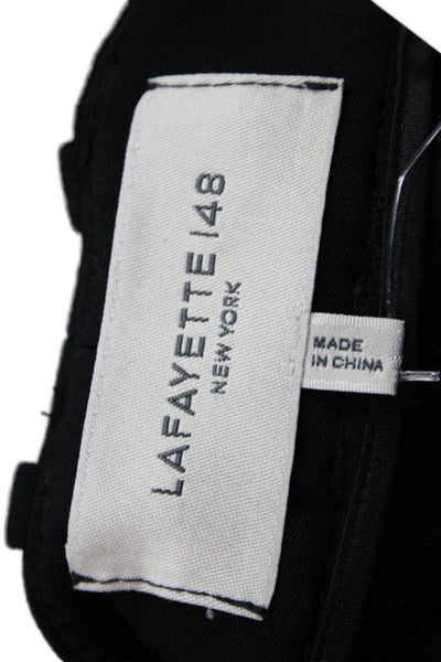 Lafayette 148 New York Womens Black Wool Dress Pants Zip Inseam 28 Size 8