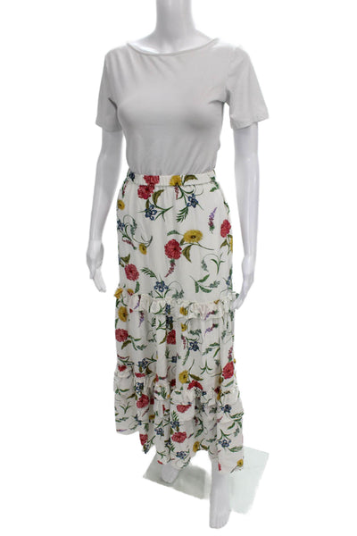 Elie Tahari Women Silk Floral Mock Neck Pullover Long Sleeve Set Size S