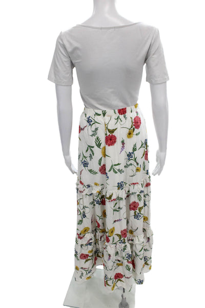 Elie Tahari Women Silk Floral Mock Neck Pullover Long Sleeve Set Size S