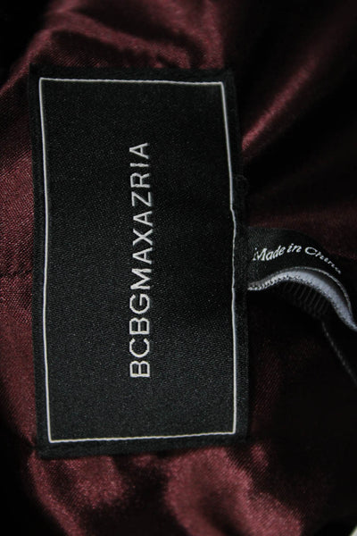 BCBGMAXAZRIA Women Basic Jacket Red 3/4 Sleeve Polyester Size M