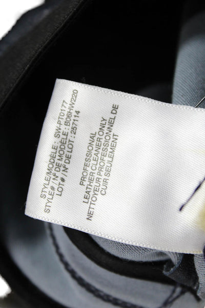 Helmut Lang Womens Ankle Lamb Leather Leggings Black Size 0