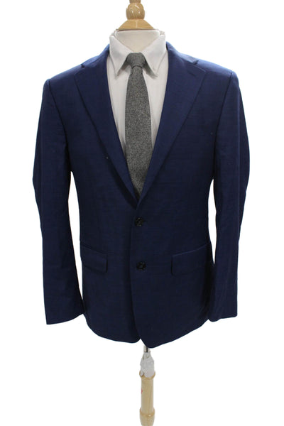 Calvin Klein Mens Blue Wool Blazer Size 42
