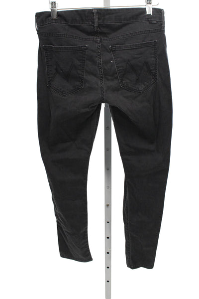 Mother Womens Black Skinny Jeans Low Rise Cotton 28in Size 27