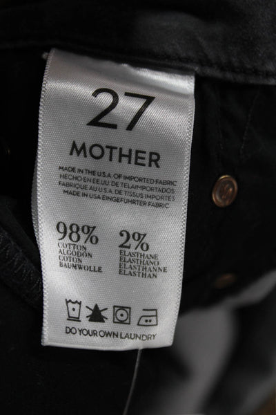 Mother Womens Black Skinny Jeans Low Rise Cotton 28in Size 27