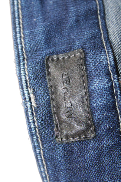 Mother Womens Skinny Mid-Rise Blue Jeans Size 26