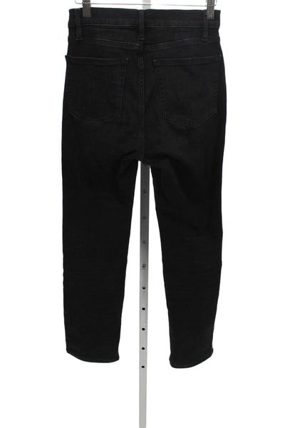 Frame Womens Straight Black Jeans Cotton Mid Rise Size 26