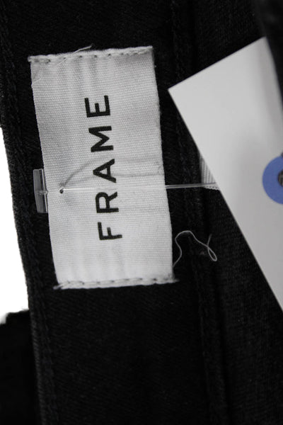 Frame Womens Straight Black Jeans Cotton Mid Rise Size 26