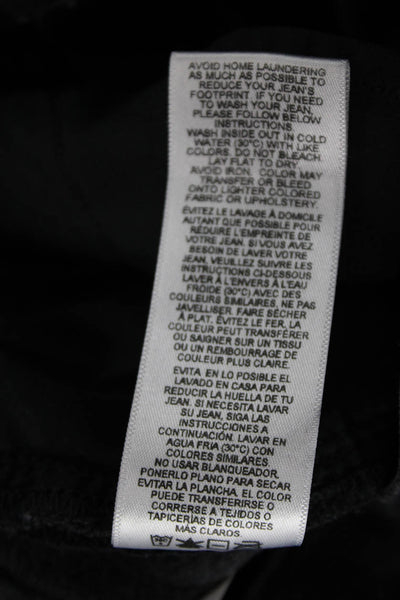 Frame Womens Straight Black Jeans Cotton Mid Rise Size 26