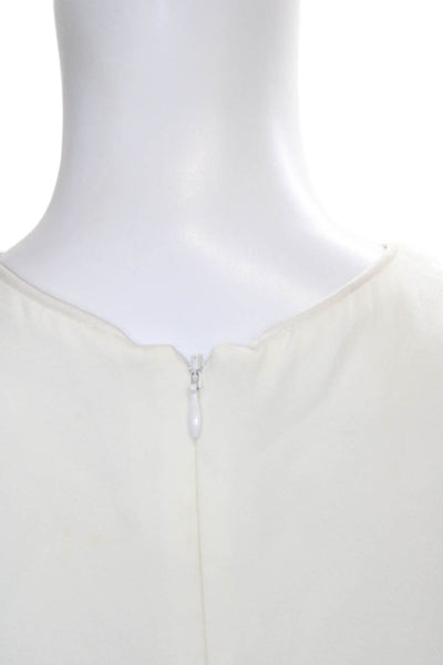Zimmermann Womens A-Line Dress Ivory Keyhole Short Sleeve Long Viscose Size 1