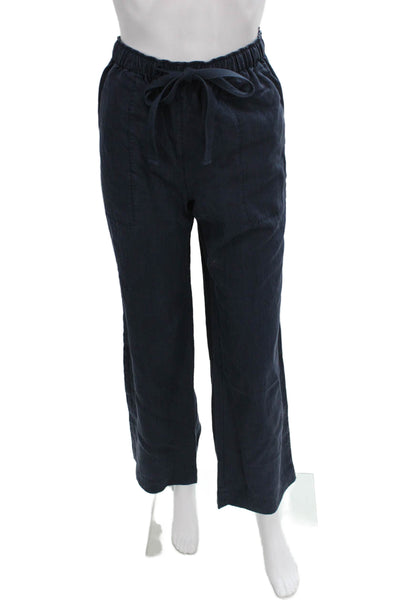 Vince Womens Dress Pants Tencel Lyocell Blue Drawstring Petite Size S