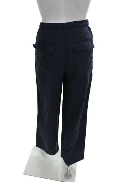 Vince Womens Dress Pants Tencel Lyocell Blue Drawstring Petite Size S