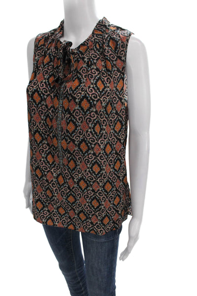 Kobi Halperin Women Silk Sleeveless Geometric Blouse Multicolor Size M