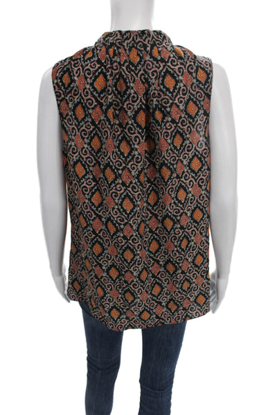 Kobi Halperin Women Silk Sleeveless Geometric Blouse Multicolor Size M