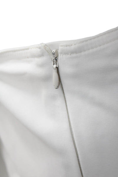 St. John Womens Ivory Capri Pants Zip Inseam 24 Size 10