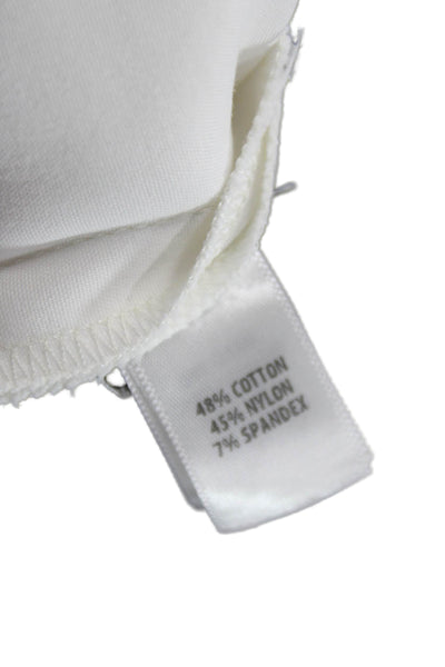 St. John Womens Ivory Capri Pants Zip Inseam 24 Size 10