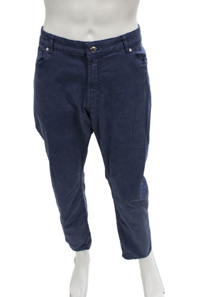 Peter Millar Mens Blue Chino Pants Button Closure Size 36