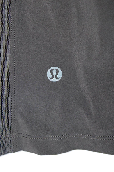 Lululemon Mens Athletic Black Polyester Drawstring Shorts Size M