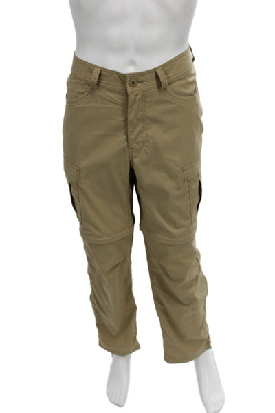 Rei Co Op Mens Cargo Pants Beige Button Inseam 30 Size 36