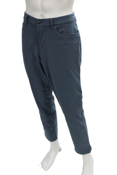 Lululemon Mens Blue Ankle Pants Polyester Button Size 36