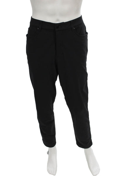 Lululemon Unisex Adults Jogger Pants Nylon Black Button Size 34