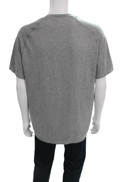 Lululemon Mens Basic T-Shirt Gray Crew Neck Short Sleeve Nylon Size L
