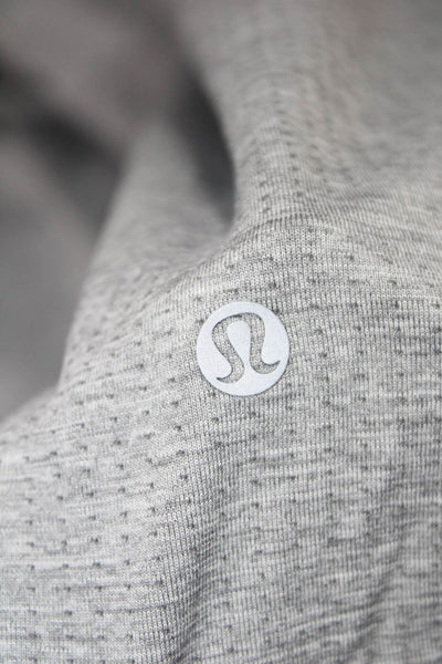 Lululemon Mens Basic T-Shirt Gray Crew Neck Short Sleeve Nylon Size L