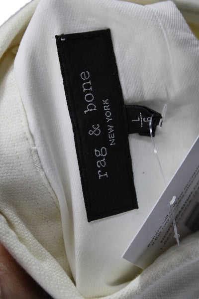 Rag & Bone Mens Cotton Long Sleeve Button Up Shirt Cream Size L