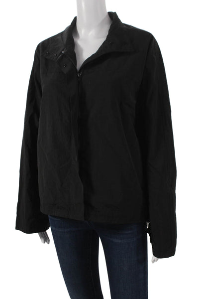 Lioness Women Basic Jacket Black Cotton Long Sleeve Snap Closure Size M