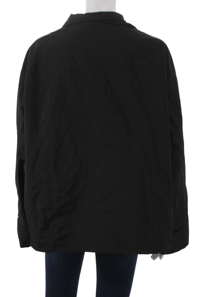 Lioness Women Basic Jacket Black Cotton Long Sleeve Snap Closure Size M