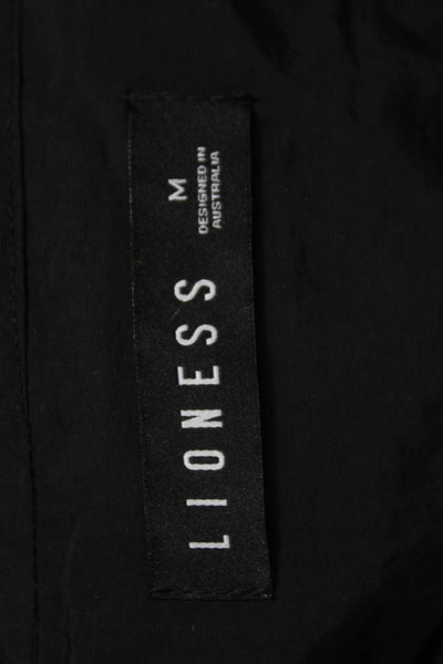Lioness Women Basic Jacket Black Cotton Long Sleeve Snap Closure Size M