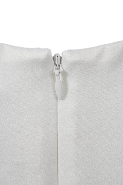 Alex Perry Womens Halter Neck White Polyester Full Length Dress Size 8