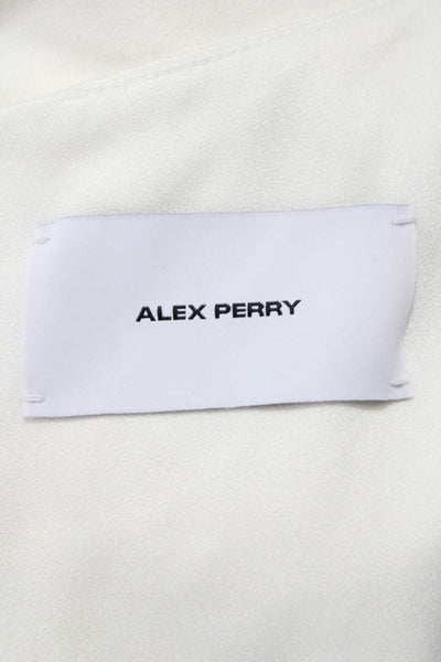 Alex Perry Womens Halter Neck White Polyester Full Length Dress Size 8