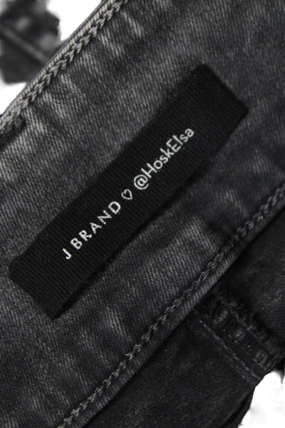 J Brand Womens Skinny Jeans Black High Rise Cotton Size 26